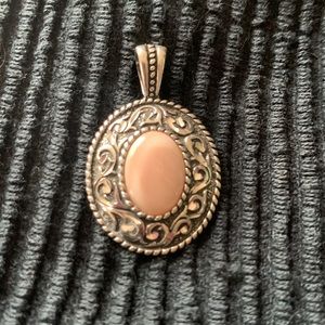 Carolyn Pollack Relios Sterling Silver Pink Mother Of Pearl Pendant
